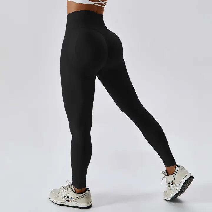 Pantalones de Yoga sin costuras para mujer, mallas Push Up de cintura alta, ajustados, de secado rápido, elásticos, para entrenamiento - 1