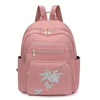 Mochila Mujer Vintage Bordada, Ligera, Nylon, Estilo Casual, Multicolor - details 12