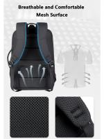 Mochila para ordenador portátil expandible para hombre, bolsa impermeable negra para Notebook, 16 pulgadas, 17 pulgadas, mochila de trabajo multifunción para negocios - details 13