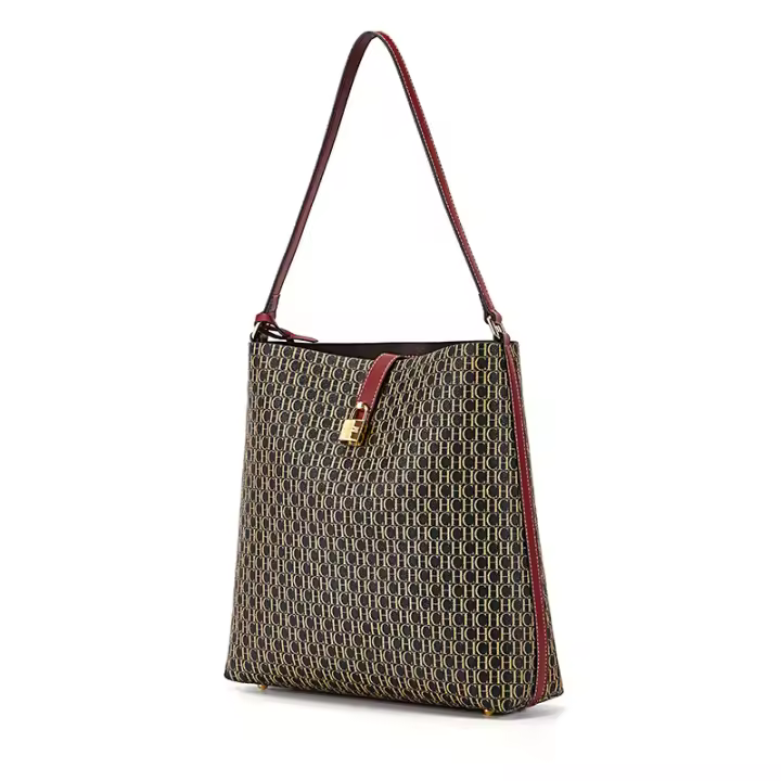 CHHC clásico retro diseño de letras casual business commuter nuevo bolso de hombro para mujer - 1
