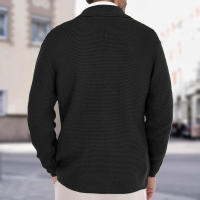 Suéter de punto con doble botón y solapa fina para hombre, chaqueta, ropa de moda de talla grande, otoño e invierno - details 5