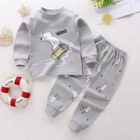 Conjunto de Pijama de Algodón para Bebés 2025 Traje de Clase para Niños Camiseta Larga + Pantalones - details 1
