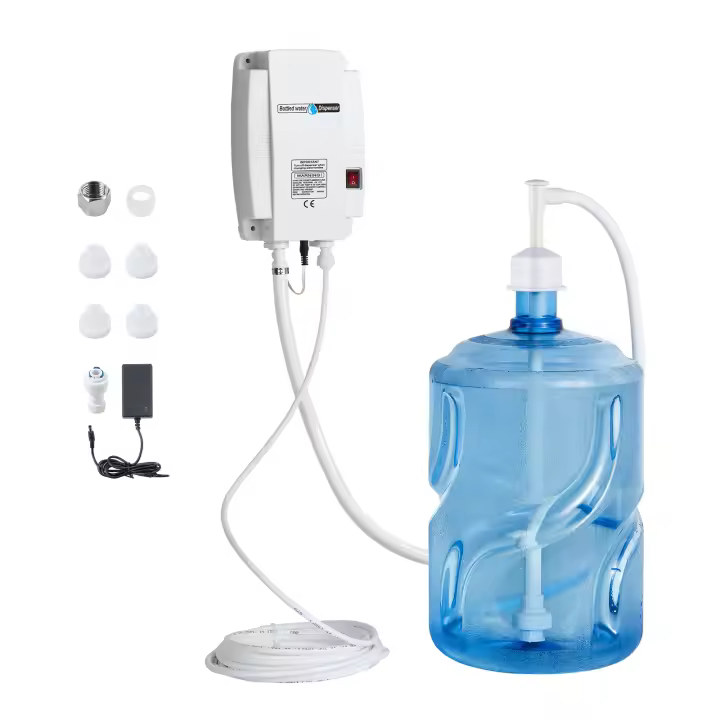 SucceBuy Sistema de bomba dispensadora de agua embotellada de 5 galones, bomba eléctrica automática para jarra de agua, entrada única, para máquina de café, refrigerador, máquina de hielo - 1