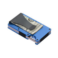 Tarjetero multifuncional de aleación de aluminio, con cepillo antirrobo, RFID, 2 en 1 - details 8
