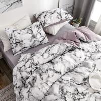 Juego de Ropa de Cama de Mármol Cubierta de Edredón Suave para Cama Doble Tamaño Rey - details 4
