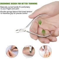 Alicate para cutículas, cortador y removedor profesional de la cutícula del acero inoxidable para la piel muerta y la cutícula - details 1