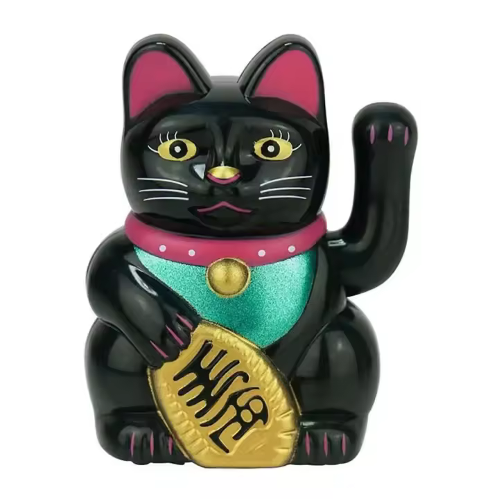 Cajero de la suerte con ondas eléctricas de 8 pulgadas, regalos de apertura de nueva tienda, decoración de gato chino, adornos artísticos de Feng Shui de la fortuna, decoración de habitación - 1