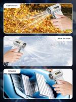 Mini ventilador turbo jet con pantalla LED, 100 velocidades ajustables, recargable, soplador de aire eléctrico de alta velocidad y bajo ruido - details 6