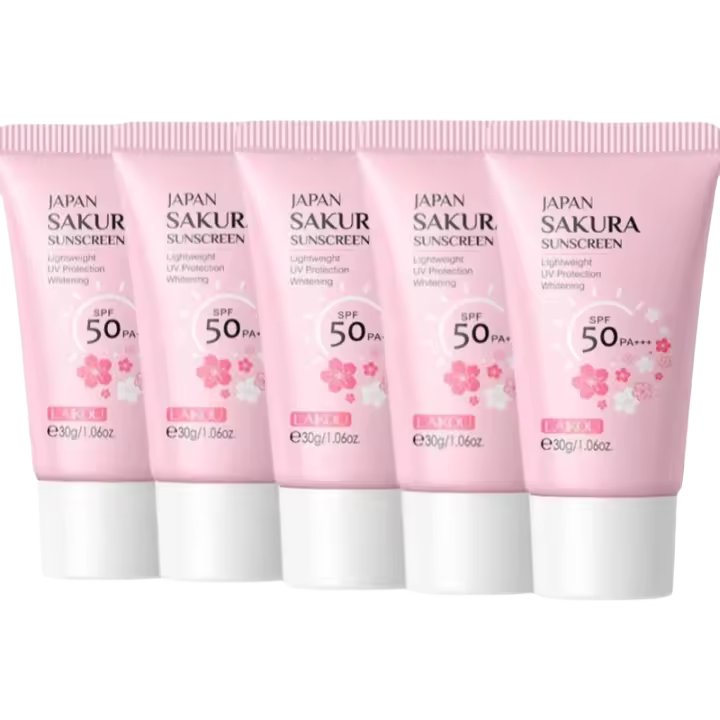 Crema de Protección Solar Sakura de Japón Bloqueo Solar Facial Sf50 Loción Refrescante de Pétalos de Cerezo - 1