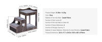 SucceBuy Litera Gris para Mascotas con Escaleras Extraíbles, Percha con Ventana de Varios Niveles para Perros y Gatos, con Almacenamiento y Uso en Interiores, Cómoda Plataforma para Asiento para Mascotas Pequeñas - details 5