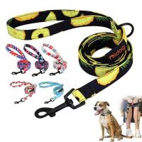 Correa nailon perro 150cm, cuerda de plomo con estampado colorido perros y gatos, correas cinturón mascotas, entrenamiento para - details 1