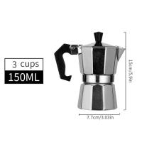 Tetera de aluminio para el hogar, equipo de vajilla italiana octogonal, Moka, café, té, oficina, hogar, viaje, Camping al aire libre - details 12