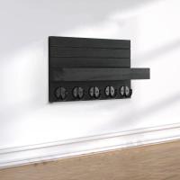 Estante de madera de estilo nórdico para llaves, estante de almacenamiento creativo montado en la pared, colgante con ganchos, colgador de ropa para entrada - details 3
