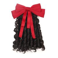 Gorros para niños, regalos de cumpleaños de princesa, cinta con lazo, cola de caballo, postizos Retro, peluca con cola de caballo rizada para niños, cola de caballo de pelo Royal Roll - details 13