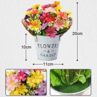 Decoración de flores artificiales, plantas artificiales en maceta, pequeñas plantas falsas de plástico para interior y exterior con maceta, decorativas - details 3