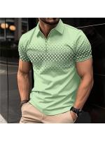 Polo de verano 2025 para hombre, manga corta, top de moda popular, estampado, corte ajustado. - details 4