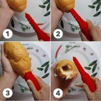 Herramienta para hornear pan a prueba de fugas para perritos calientes, herramienta para asar, perforar un agujero, picador de moños, salchichas, novedad - details 4