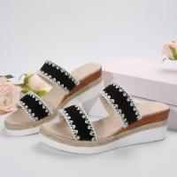 Zapatillas de tacón de cuña para mujer, zapatos de moda de verano - details 1