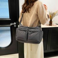 2025 nueva ropa de algodón bolsa de tela de gran capacidad casual versátil hombro mensajero bolsa de mujer ligera chica bolso de hombro - details 6