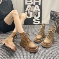 Las mujeres de suela gruesa botines, botas de motorista británico mejorado, otoño e invierno nuevo estilo - details 2