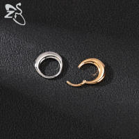 ZS-Anillo de Nariz de acero inoxidable para hombres y mujeres, Piercings de tabique de doble capa, aro de cartílago, joyería de hélice, 2 colores, 18G, 20G, 1 pieza - details 2