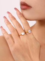 Anillo de Cristal Cuadrado en forma de ZIRCON elíptico de lujo Más ligero Joyas exquisitas para Regalos de Bodas de Novias - details 1