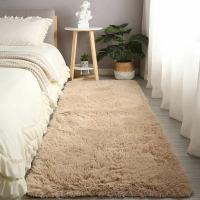 Alfombra de felpa suave y esponjosa para sala de estar, alfombrilla gruesa antideslizante para dormitorio y baño, decoración de habitación, color negro - details 3