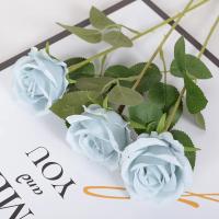 Ramo de rosas de imitación de seda, de 5 piezas rama larga, 10x51cm, centro de mesa para boda, hogar, habitación, ACCESORIOS DE CORONA DE PLANTAS falsas - details 11