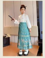 Falda Ma Mian para niñas, ropa estilo Tang, nuevo estilo de hadas de verano Hanfu, vestido súper hermoso, estilo occidental - details 11