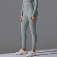Hamidou-Pantalones deportivos de Yoga para mujer, mallas de cintura alta y caderas ajustadas, glúteos de melocotón, pantalones de Yoga desnudos de cintura alta - details 73