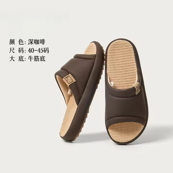 Zapatillas de lino y algodón para mujer Antideslizantes, absorbentes de sudor, interior de casa, adecuadas para todas las estaciones - 1