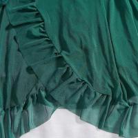 Pijama de malla sin espalda con cuello en V profundo para mujer, lencería roja Sexy, camisón transparente para dormir - details 15