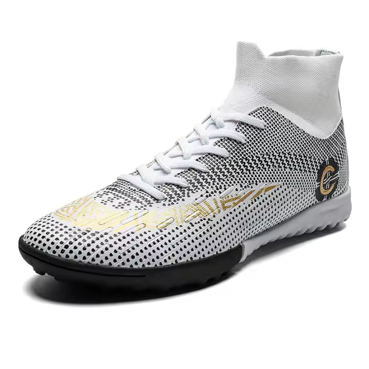 Botas de entrenamiento de fútbol para terreno firme para adultos, botines de fútbol profesionales para hombres de la Copa Mundial - 1