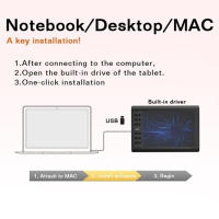 Tableta Digital de 233 puntos tablero de dibujo electrónico de lectura rápida tableta de dibujo con detección de presión de pantalla grande de 10*6 pulgadas - details 1