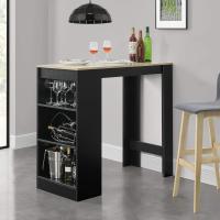 Elegante Mesa de Bar de Bistro 110 x 50 x 103cm Barra de Cocina Alta con 3 Estantes - details 7