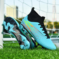Botas de fútbol profesionales para hombre, zapatos de fútbol de Punta larga, zapatos de fútbol de tobillo alto para exteriores, zapatos de entrenamiento para niños - details 5