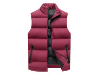 Chaquetas sin mangas holgadas y gruesas con relleno cálido para hombre, parabrisas con cuello levantado para s, - details 6