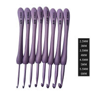Agujas de Crochet de Aluminio con Mango de Plástico 8Pcs para Costura y Artesanías Tamaño 2.5-6.0mm Ergonomía Tejido DIY - details 0