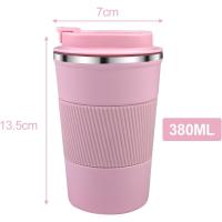 Taza de Café Roja de 380mL Termo de Acero Inoxidable 304 Portátil Antibacteriano para Coche - details 22
