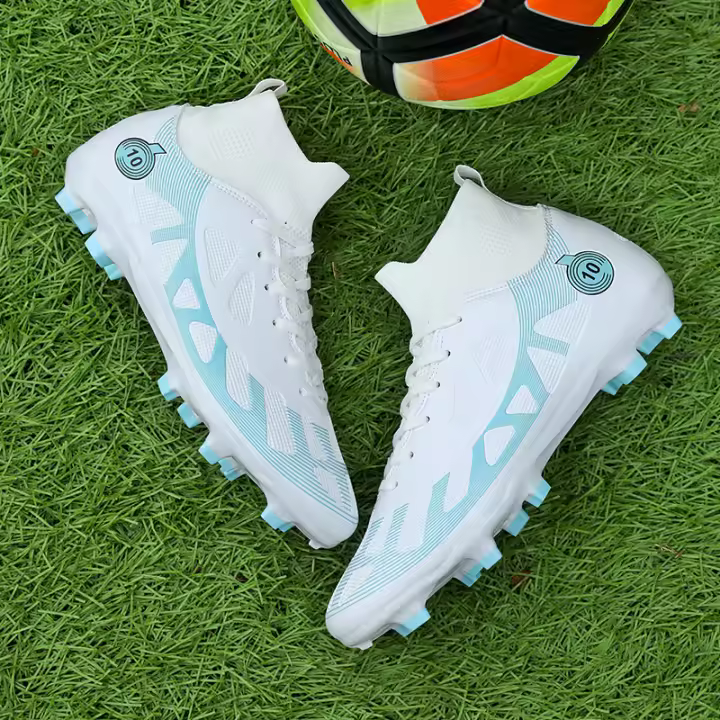 Alta parte superior uñas rotas uñas largas entrenamiento al aire libre zapatos de fútbol. - 1
