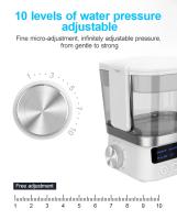 Irrigador Bucal Dental Profesional, con 2 Boquillas Multifuncionales, 10 Ajustes de Presión del agua, 600ml - details 4