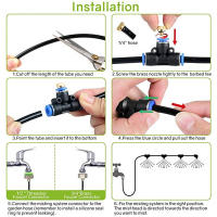 Kit de sistema de enfriamiento por nebulización para exteriores, sistema de riego por anillo de agua para invernadero, jardín, Patio, línea Mister, aspersores de jardín, 6M - details 5