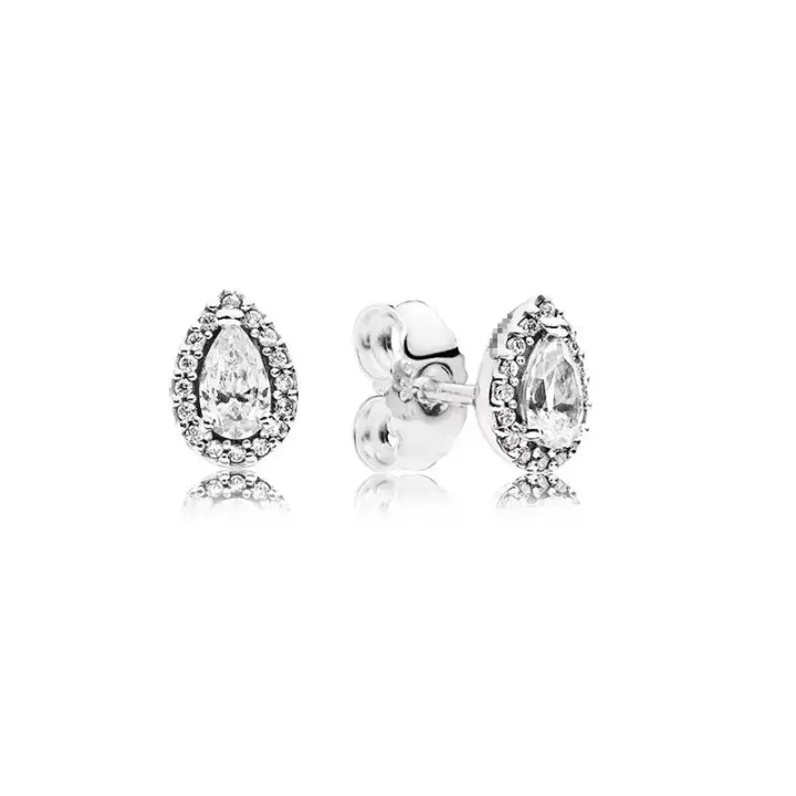 Pendientes de plata de ley S925 plata de ley brillante - 1
