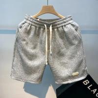 Shorts Casuales Para Hombre Autunno Con Cinta Ajustable Pantalones De Baloncesto Secos Y Sueltos Para Gimnasio Y Diario - details 1