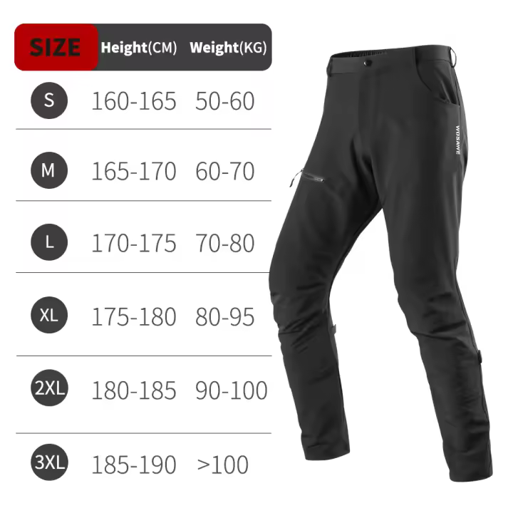 WOSAWE Pantalones de Ciclismo Impermeables, Reflectantes, Ajustables para Hombres y Mujeres - 1