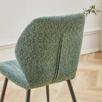 EGOONM-sillas acolchadas tapizadas para comedor, asientos de tela de lino con patas de Metal para balcón, restaurante, cafetería, hogar y habitación, 4 unidades - details 5