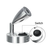 Luz LED blanca fría para lectura, lámpara de mesita de noche de pared para caravana, Campamento, barco, remolque, iluminación Interior, 2 piezas, CC de 12V, 3W, 6000K - details 2