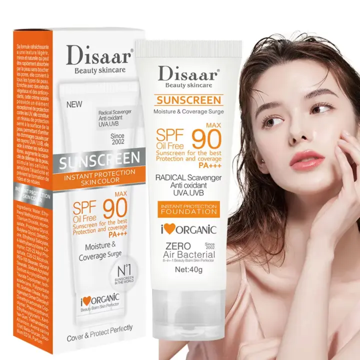 Crema de protección solar impermeable para rostro y cuerpo SPF 90+ bloqueo UV - 1