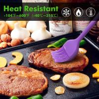 Brochas de silicona resistentes al calor, cepillo de repostería para aceite, mantequilla, salsa, salchichas y postres - details 3