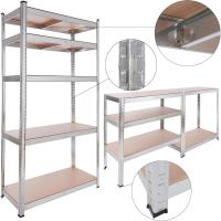 Juego de 3 estanterías para cargas pesadas |   Combinación de estanterías esquineras |   Capacidad de carga de hasta 875 kg |   Montaje mediante sistema de enchufe |   Construcción robusta - details 9